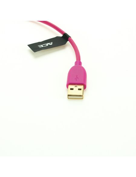 ACE 100401 USB-A Plug - USB-Micro B Plug Mobile Phone >> Computer  Pink