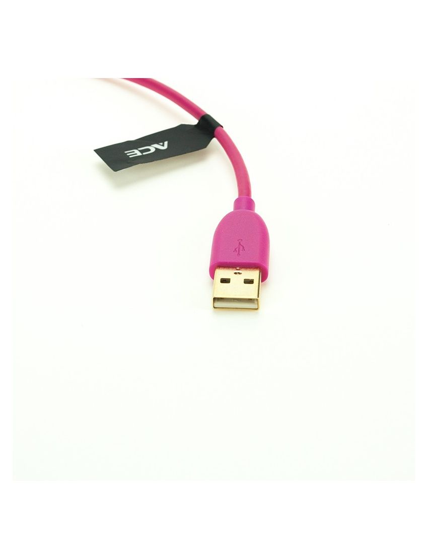 ACE 100401 USB-A Plug - USB-Micro B Plug Mobile Phone >> Computer  Pink