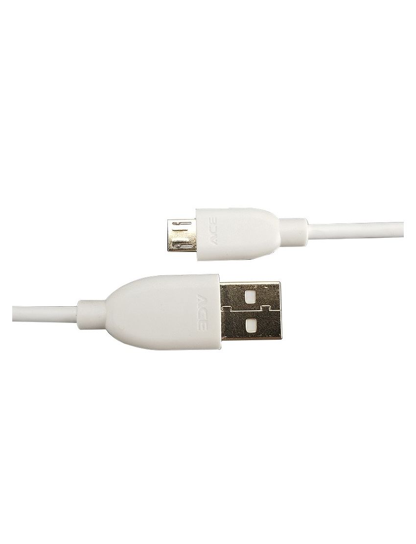 ACE 100405-WH USB-A Plug - USB-Micro B Plug Mobile Phone >> Computer White